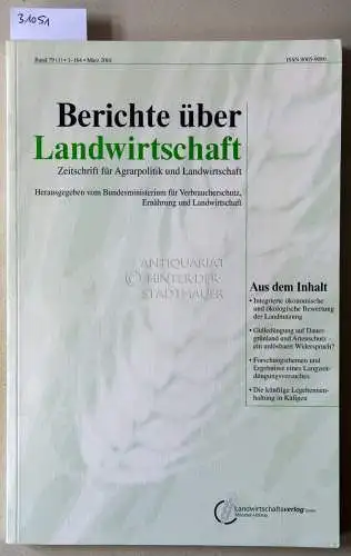 Berichte über Landwirtschaft. Zeitschrift für Agrarpolitik und Landwirtschaft. Band 79 (1), März 2001. 