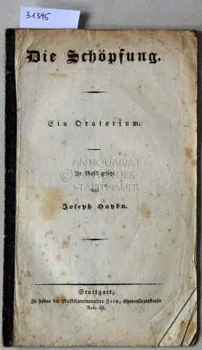 Haydn, Joseph: Die Schöpfung. Ein Oratorium. (Libretto). 