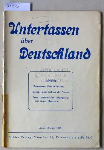 Wilhelm, Johannes (Einl.): Untertassen über Deutschland. 