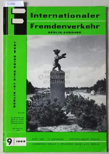 Internationaler Fremdenverkehr: Berlin-Ausgabe. (Sept. 1963, 13. Jahrgang). 