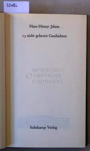 Jahnn, Hans Henny: 13 nicht geheure Geschichten. 