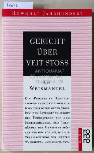 Weismantel, Leo: Gericht über Veit Stoss. 