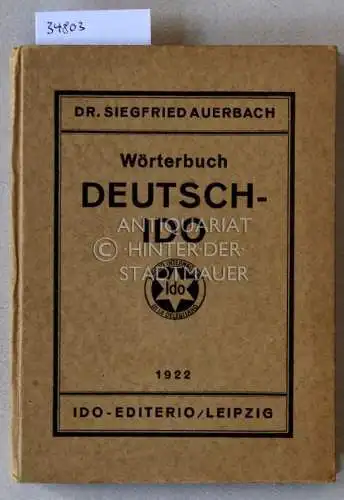 Auerbach, Siegfried: Wörterbuch Deutsch-Ido. 