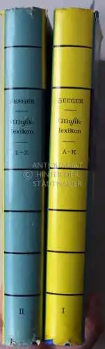 Seeger, Horst: Musiklexikon in zwei Bänden. 1. Band: A-K, 2. Band: L-Z. 