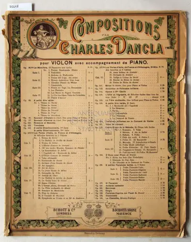 Dancla, Charles: 20 pieces tres faciles pour violon avec accompagnement de piano. Op. 123 Suite 1 (von 3, enthaltend No. 1-6). 