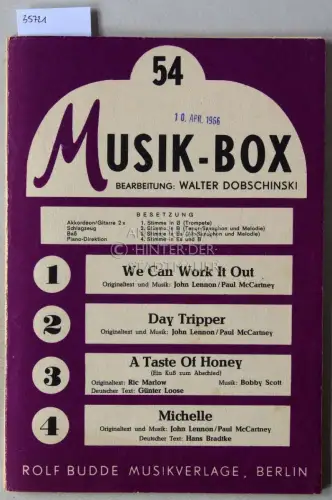 Dobschinski, Walter (Bearb.): Musik-Box 54. (1: We can work it out; 2: Day Tripper). 