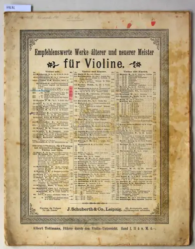 Eberhardt, G: Schule der Violintechnik. Heft 2: Etuden in der 2., 3., 4., 5., 6. und 7. Lage. 