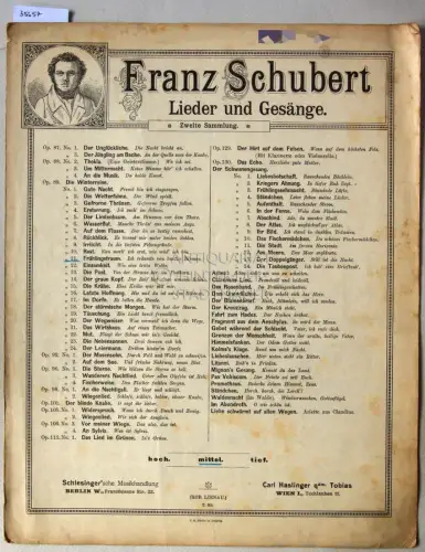 Schubert, Franz: Op. 89 No. 11 Frühlingstraum. (Ausgabe für Alt) [= Franz Schubert Lieder und Gesänge, Zweite Sammlung]. 