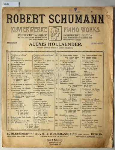 Schumann, Robert: Op. 15 No. 5 u. 7 Glückes genug - Träumerei. [= Robert Schumann Klavierwerke Instructive Ausgabe]. 