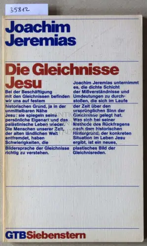 Jeremias, Joachim: Die Gleichnisse Jesu. Kurzausgabe. 