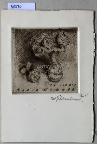Exlibris für Maria Werner. Radierung. 