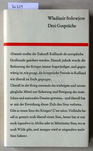 Solowjow, Wladimir: Drei Gespräche. 