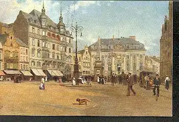 Bonn. Der Marktplatz mit dem Rathaus.