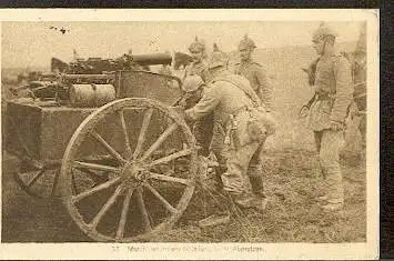 Maschinengewehr Abteilung beim Abprotzen.