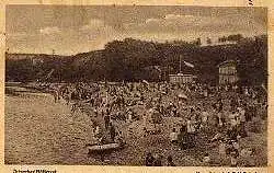 Möltenort Ostseebad. Strandleben bei Cafe Dahmke