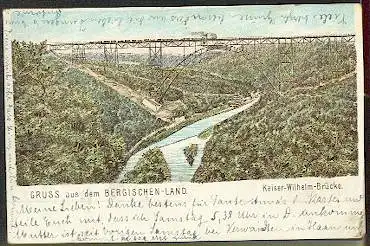 Bergischen Land. Kaiser Wilhelm Brücke.