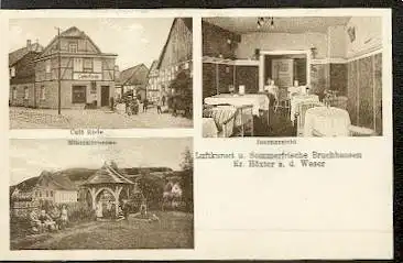 Bruchhausen. Cafe Rhode, Innenansicht, Mineralbrunnen.