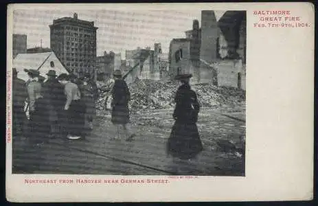 USA. Baltimore Great Fire 1904.