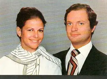 Kung Karl XVI Gustaf och Drotting Silvia.