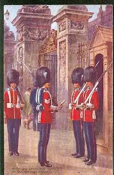 Irish Guards. Valentines Postcard.