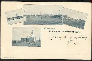 Gruss vom Brückenbaukommando 1904.