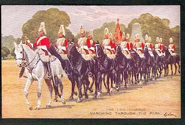 The Life Guards. Valentines' Postcard.