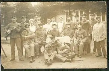 Soldatengruppe mit Instrument. Original Foto. I WK.