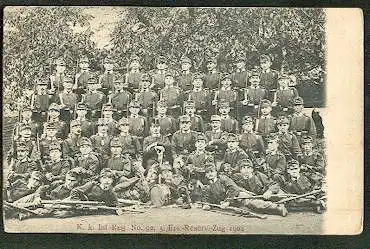 K.k. Inf.Reg No. 92, 5 Ers. Reserv Zug. 1904.