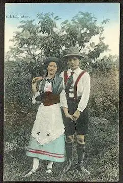 Trotzköpfchen, Mann und Frau in Tracht.