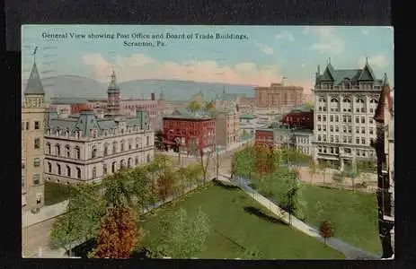 USA. Scranton. Pa. General View showing Post Office