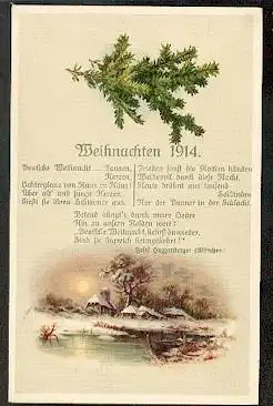 Weihnachten 1914 Mit Gedicht. I WK.