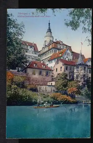 Tübingen. Hölderlinsturm und alte Aula.