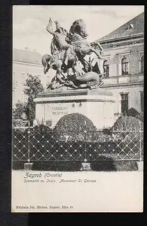 Zagreb. (Croatie). Spomenik sv. Jurja.