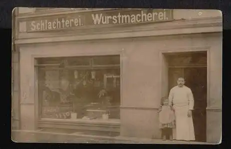 Schlachterei. Wurstmachrei. Friedrich Steinbec.