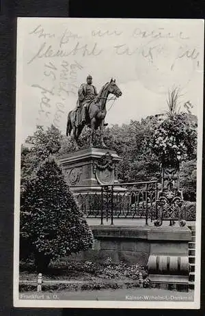 Frankfurt. Oder. Kaiser Wilhelm I Denkmal.