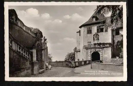 Meersburg am Bodensee. Schlosseingang und Residenz.