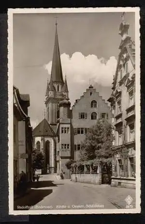 Radolfzell. Kirche und Oesstr.Schlössechen.