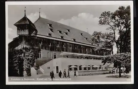 Konstanz am Bodensee. Konzil mit Terrassenrestaurant.