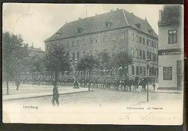 Lüneburg. Rathausmarkt mit Kaserne.