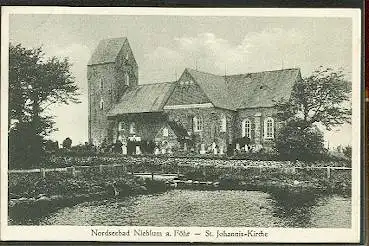 Nieblum auf Föhr. Nordseebad. St. Johannis Kirche..