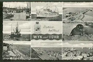 Wyk auf Föhr. Hafen, Motorschiff Rüm Hart, Hafenmole