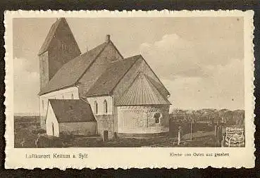 Keitum auf Sylt. Luftkurort. Kirche von Osten aus gesehen..