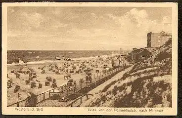 Westerland auf Sylt. Blick von der Damenbadstr. nach Miramar..