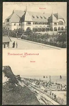 Westerland auf Sylt. Nordseebad. Kurhaus, Strand..