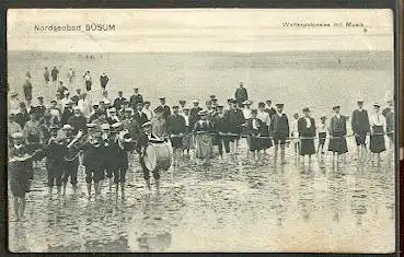 Büsum, Nordseebad. Wattenpolonaise mit Musik.