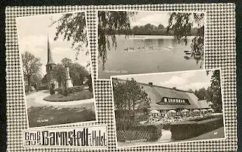 Barmstedt. . Kirche, Rantzauer See, Seegaststätte.