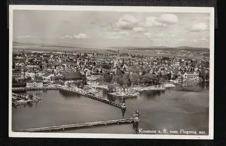 Konstanz am Bodensee. vom Flugzeug aus.