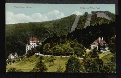 Badenweiler. Blick auf Villa Paul.