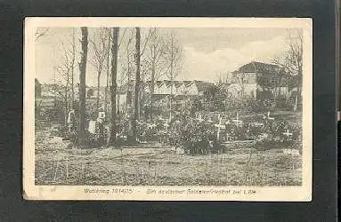 Lille. Ein deutscher Soldatenfriedhof bei.