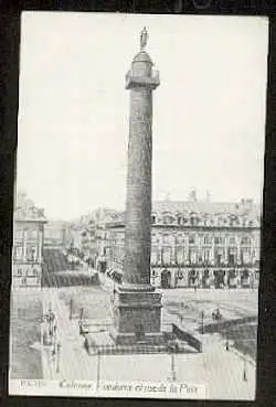 Paris. Colonne Vendome et rue de la Paix..